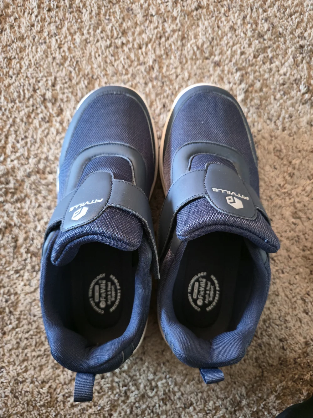 Fitville Navy Slip-On Loafers for Men